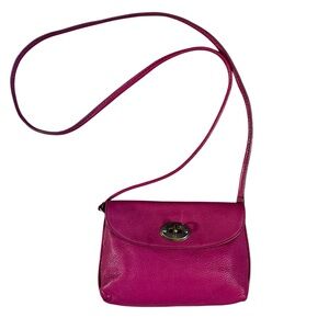 Fossil Fuchsia Pink Leather Crossbody Bag